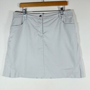 Nvo by Lanctot Women 12 Gingham Golf Skort Skirt Pleated Sporty Preppy Old Money